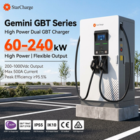 Chargeur public pour véhicules électriques 240 kW StarCharge Gemini GBT GB/T 27930-2023 380V Triphasé avec deux connecteurs GB/T 0.99 PF