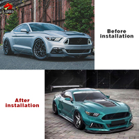 Kit de carrosserie en fibre de verre pour pare-chocs de voiture pour Ford Mustang Upgrade to Robot 2 Wide Style Car Body Kit