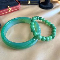 Jiolin – perles de jade, bracelet de jade vert pour femmes, nouveaux breloques, ensembles de bijoux en pierre naturelle avec prix d'usine