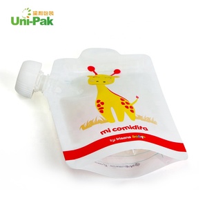 BPA Free Custom stampate buste ricaricabili per beccuccio per bambini biologici fatti in casa cibo per bambini con cerniera riutilizzabile - Product Image 4