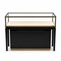 Vitrine sur pied personnalisée pour bijoux avec présentoir en verre pour marques, détaillants et intérieurs commerciaux