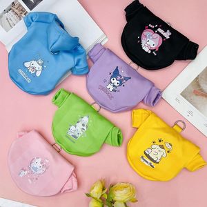 Pet Hooded Sweatshirt With Leash Buckle Print Design For Dogs Spring Autumn Winter Cute Sanrio Style Polyester Material - Product Image 2