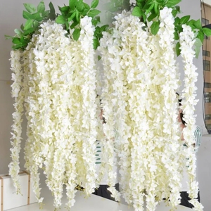 Nhà sản xuất bán buôn lụa cây nho Garland nhân tạo Wisteria treo hoa cho Wedding & trang trí nội thất cho Giáng sinh - Product Image 4
