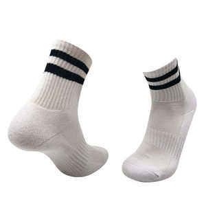 Chaussettes de sport blanches en coton polyester à séchage rapide avec soutien de la voûte plantaire 220g imprimées par sublimation unisexe adulte - Product Image 1