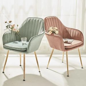 Luxury Nordic Design Indoor Home Furniture Upholstered Fabric Metal Legs Dining <b>Chair</b> <b>for</b> <b>Sale</b> - Product Image 4