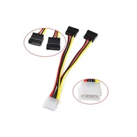 Cable divisor de alimentación de 4 pines IDE Molex a doble SATA de 15 pines en Y