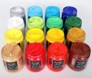 Venta al por mayor 500ml pinturas de pared Liquied acrílico pintura Color Set OEM para pintura al aire libre 3D pintura acrílica - Product Image 2