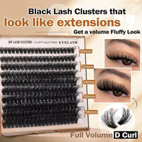 En gros, bouquets de cils en faux vison faits main, volumineux, pré-coupés et segmentés, kit d'extension de cils DIY, bouquets de cils marque privée
