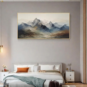 Original 3D Mountain Landscape Oil Painting Abstract Mountain Canvas Art <b>Large</b> Impasto Textured Wall Art Living Room Decor - Product Image 3