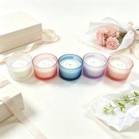 Bougie parfumée en cire de soja personnalisée, dans un bocal en verre givré, coffret cadeau de bougies d'aromathérapie, possibilité de personnaliser la fragrance, la couleur, le logo et l'emballage.