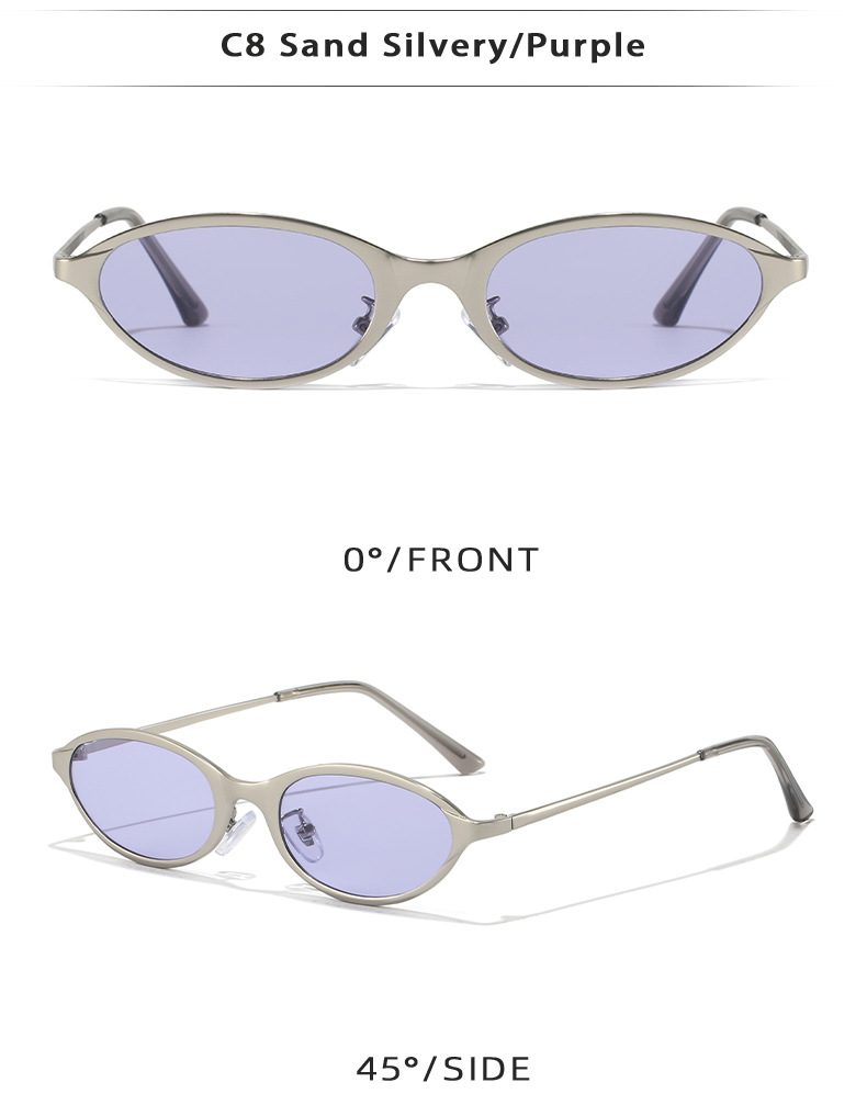 C8 sand silver frame purple piece