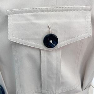 Manteau <span class=keywords><strong>sans</strong></span> manches personnalisé tendance avec plusieurs poches et ceinture, cardigan couleur <span class=keywords><strong>kaki</strong></span> personnalisable - Product Image 2