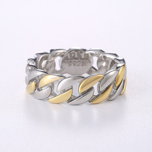 Anillos de Moda H180, Aleación Chapada en Oro de 18K, Diseño de Cadena Unisex, Joyería para Regalo - Product Image 5