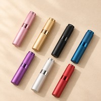 Flacon pulvérisateur cosmétique 10 ml rechargeable, atomiseur de parfum portable, étui en aluminium, intérieur en verre, vente en gros