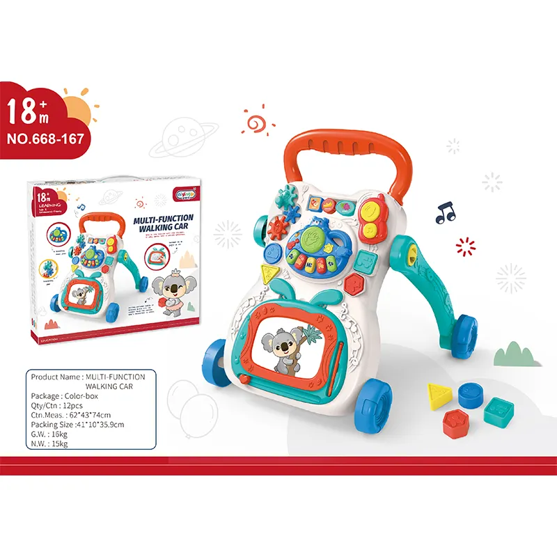 Q-KIDS музыкальные пластиковые прогулочная тележка игрушки для младенцев 2020