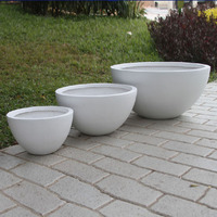 Pots à plantes succulentes en argile fibreuse en gros, petits pots à fleurs d'intérieur et d'extérieur pour la décoration de jardin, pot en forme de bol, boîte