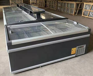 Congélateur d'îlot commercial congélateur d'importation de poisson congelé de l'<span class=keywords><strong>armoire</strong></span> d'îlot enfichable utilisée comme <span class=keywords><strong>vitrine</strong></span> réfrigérée - Product Image 2
