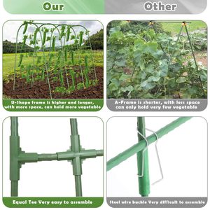 Support de treillis moderne en métal et plastique <span class=keywords><strong>pour</strong></span> concombres, légumes et <span class=keywords><strong>plantes</strong></span> <span class=keywords><strong>grimpantes</strong></span> - Product Image 3