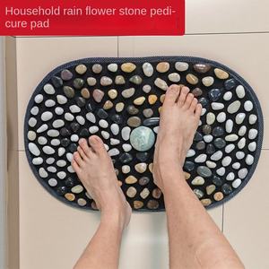 Alas Pijat Kaki Batu Alam Rain Flower Stone, Selimut Pijat untuk Berjalan, Pijat Kaki di Rumah, Terapi Kaki, Papan Akupresur - Product Image 2