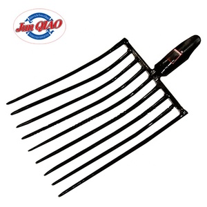 <span class=keywords><strong>Fourche</strong></span> de jardin personnalisée, outils <span class=keywords><strong>à</strong></span> main pour creuser, <span class=keywords><strong>fourche</strong></span> agricole avec manche en bois, acier au carbone, revêtement en poudre - Product Image 6