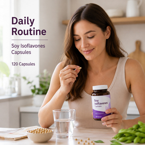Offre Spéciale : Capsules d'isoflavones de soja bio – Soutien naturel à la beauté et supplément alimentaire régulateur d'œstrogènes pour la ménopause - Product Image 4