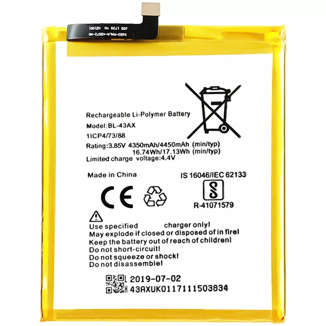 Oem 4450mah Bl-43ax 100% Zero Cycle X603 Zero 5 Mobile Phone Battery for Infinix Zero 5 Pro Original Capacity Battery