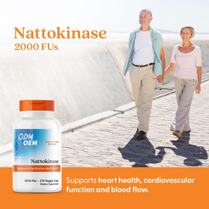 2000 FU Nattokinase Veg Caps 90ct | Corazón y circulación OEM | Envío rápido de etiqueta privada - Product Image 2