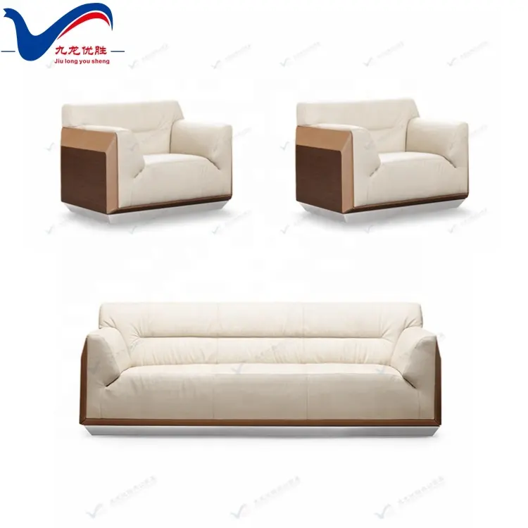 Gailywork sofá de escritório, sofá de couro com design de direção da mesa para recepção comercial