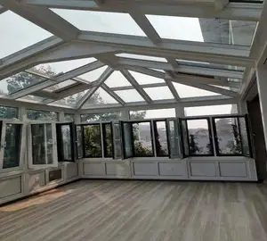 Зимние отдельно стоящие сборные солнечные комнаты сборные солярии и стеклянные дома на крыше с дверями