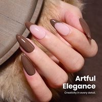 Brun foncé Moka Café Gel Vernis 15ml Sans Hema UV Nail Art DIY Automne Hiver Soak off Vernis À Ongles Automne Couleur Bouteille Emballage
