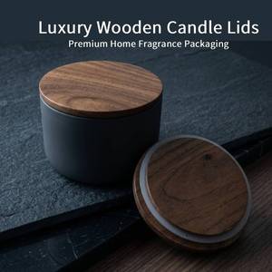 Tapas de Madera de Lujo WeWood de Vietnam, Cubiertas de Madera de Nogal Premium para Frascos de Velas, Fabricante de Envases para Fragancias del Hogar - Product Image 1