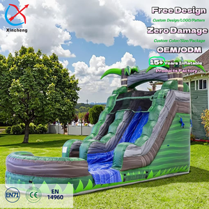 Grande glissière d'eau <span class=keywords><strong>gonflable</strong></span> verte avec la glissière d'eau commerciale de <span class=keywords><strong>piscine</strong></span> pour des adultes et des enfants - Product Image 1