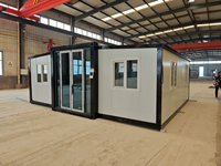 Maison pliante à double aile à montage rapide du fabricant chinois, insonorisée et résistante à l'humidité, chambre extensible à double aile pour l'exportation