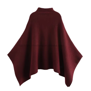 เสื้อคลุมสตรีแบบคอตั้ง - เสื้อคลุมทรงหลวมแบบไม่สมมาตรแฟชั่น - Product Image 2
