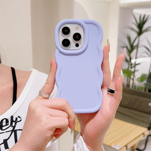 새로운 인기 있는 무광 캔디 컬러 TPU 웨이브 폰 케이스 (아이폰 17, 16, 15, 14, 13, <span class=keywords><strong>12</strong></span>, 11 Pro Max 호환) 충격 방지 실리콘 케이스 - Product Image 6