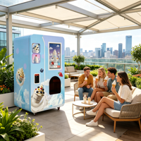 Distributeur automatique de crème glacée intelligent, entièrement automatique, écran tactile, multi-paiements, grande capacité, pour la vente au détail sans surveillance