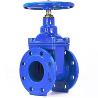Katup Gerbang Flens Standar DIN/ANSI Awwa Ductile Iron Non Rising Stem untuk Industri