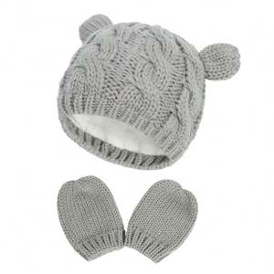 Conjunto de Gorro y Guantes de Punto Suave para Bebés Recién Nacidos, para el Invierno y Clima Frío - Product Image 4