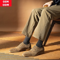 Maßgefertigte Vintage Casual Business Formelle Herren Oxford Schuhe Nubukleder Drei-Teilige Brogue Anzugschuhe für Herren
