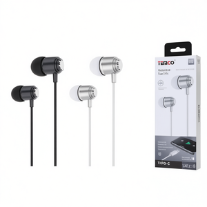 Écouteurs filaires Temco avec connecteur Type C pour téléphones mobiles et tablettes - Product Image 1