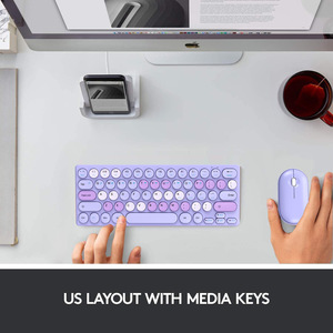 Văn phòng chứng khoán Nhà máy cung cấp trực tiếp Vòng Keycap đầy màu sắc không dây chuột bàn phím thiết lập - Product Image 4