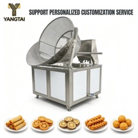 Industriële friteuse, elektrisch en gas, dubbele brandstof, met oliefilter voor restaurants, kip, aardappelchips en snacks.
