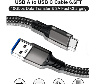 Cavo USB 3.2 Gen 2 da A a C con Guscio in Alluminio e Treccia in Nylon, Ricarica Rapida 3A, Trasferimento Dati 10Gbps, Consegna Veloce - Product Image 2