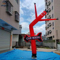 Poupée gonflable publicitaire colorée pour lavage de voiture, avec flèche, prix d'usine