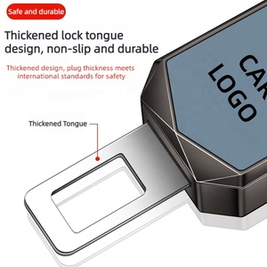 หัวเข็มขัดนิรภัยโลโก้รถยนต์ ส่งเร็ว ทนทาน ผลิตจากโลหะและหนัง เหมาะสำหรับผู้ที่มีน้ำหนักเกิน หญิงตั้งครรภ์ และเด็ก ใช้งานง่าย แบบเสียบปลั๊ก - Product Image 5