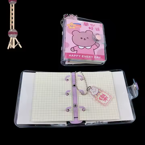 Couverture <span class=keywords><strong>de</strong></span> livre pliable en PVC souple personnalisée en gros avec logo personnalisé, couverture transparente pour étudiants pour carnets <span class=keywords><strong>de</strong></span> format A5 A6 pour l'école - Product Image 5