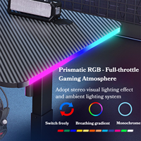 Bureau de haute qualité PC Table Led lumière Rgb ordinateur bureau de jeu pour jeu à domicile bureau de travail en acier