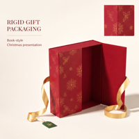 Boîte cadeau portable à fermeture magnétique avec gaufrage, emballage rigide pour bijoux et accessoires, présentation élégante de boutique