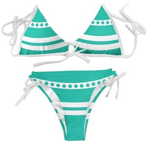 Conjuntos de Bikini de Dos Piezas de Algodón de Lujo Personalizados para Mujer, Secado Rápido, Ligeros, Traje de Baño Cheeky 2024 - Product Image 1