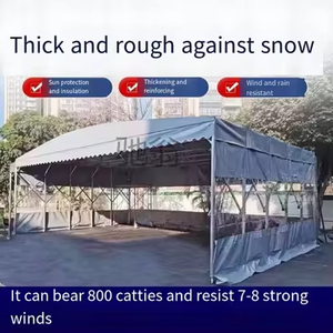 Tente de lavage de <span class=keywords><strong>voiture</strong></span> imperméable en PVC acier bois métal <span class=keywords><strong>toile</strong></span> push pull garage pliant abri d'auto entrepôt de stationnement mobile événements en plein air - Product Image 5